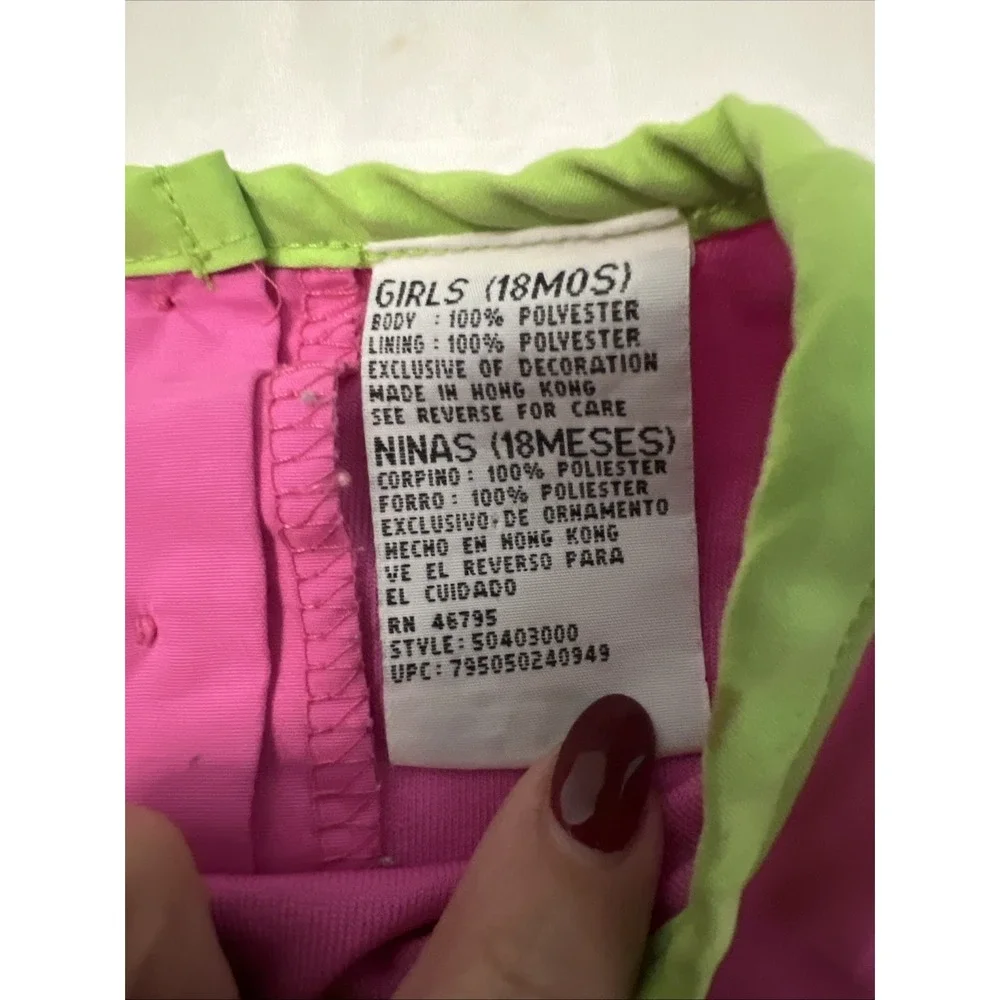 2000 Blues Clues Pink‎ Green 18M Months Jumper Dress Viacom Butterfly Top Only